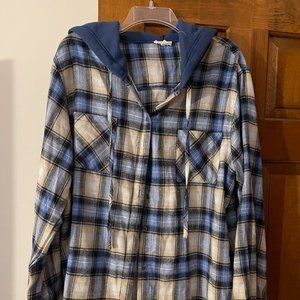 NEW LA BIEL BLUE SHACKET WITH HOODIE